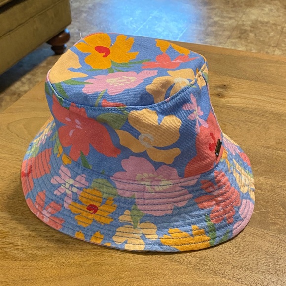 Billabong Floral Bucket Hat - Blue, Pink, Yellow - Picture 2 of 6